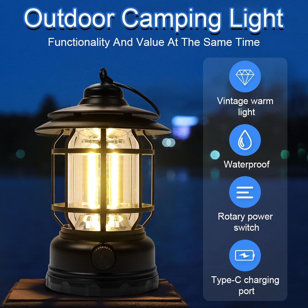 Rechargeable Retro Camping Lamp