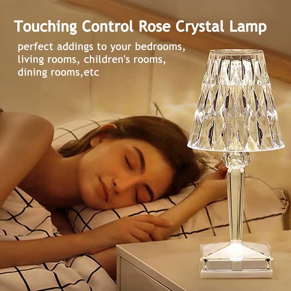 Crystal Rechargeable Table Lamp | 16 Colors RGB Diamond Lamp