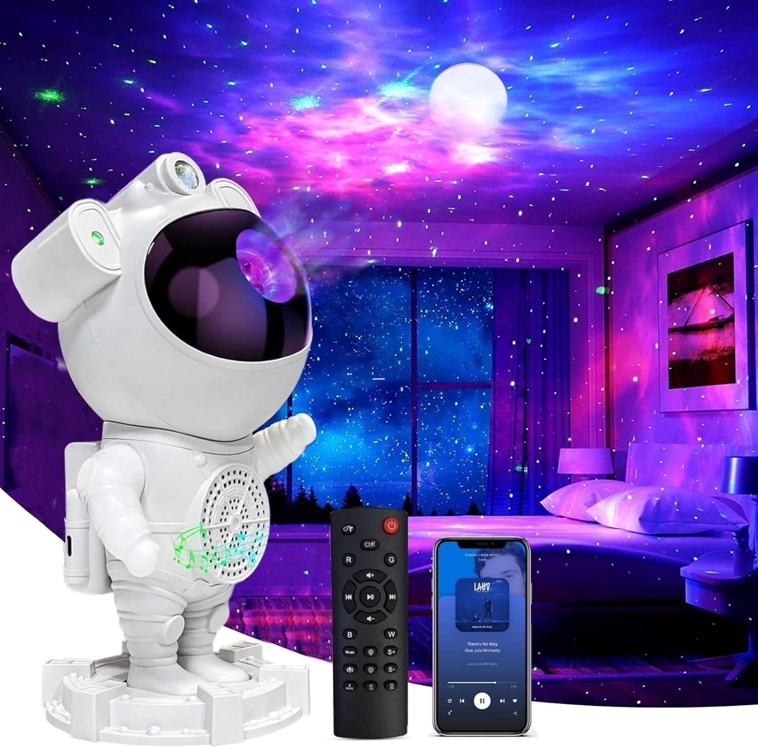 Astronaut-Themed Galaxy Projector